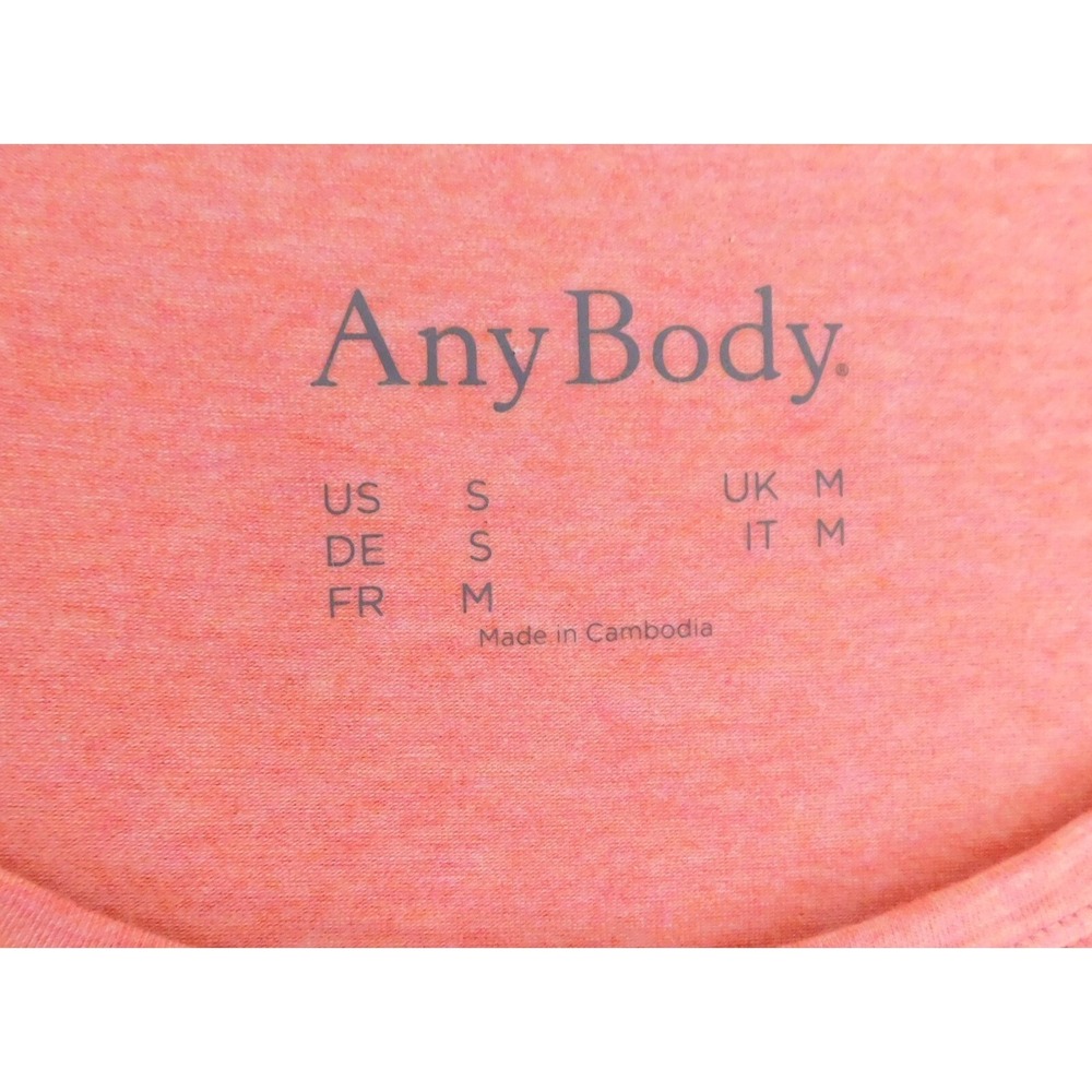 AnyBody Cozy Knit Side Ruffle T-shirt,‎ Pink, Size S - Picture 5 of 5